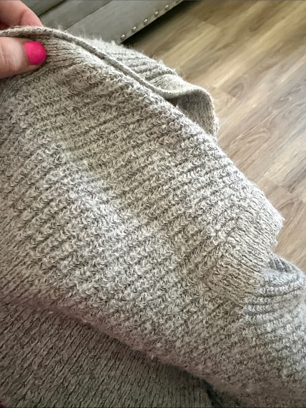 Free People Heather Gray V-Neck Button Cardigan - Picture 10 of 11